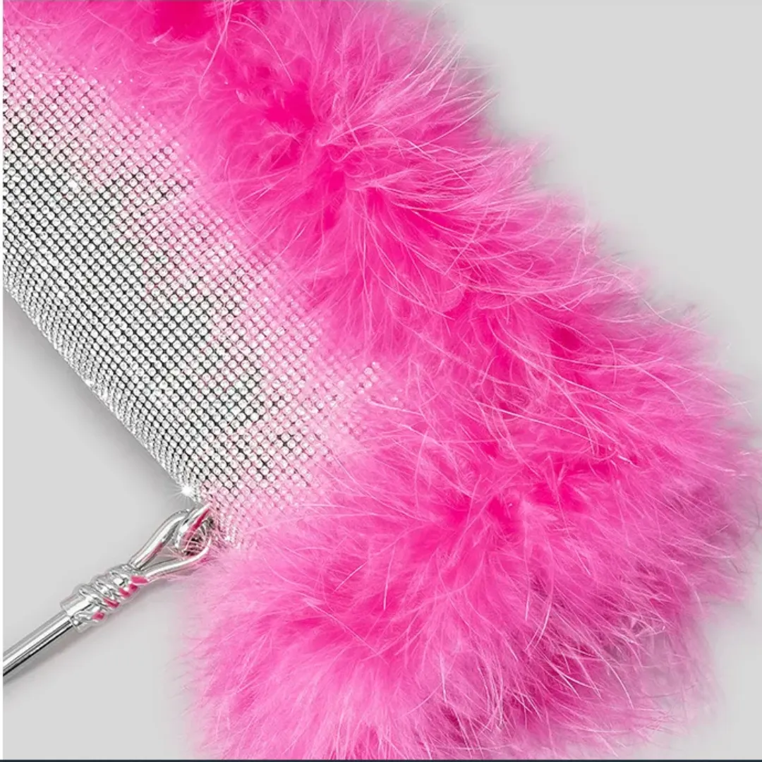 Pre Order:  Fur Diamond Clutch Bag