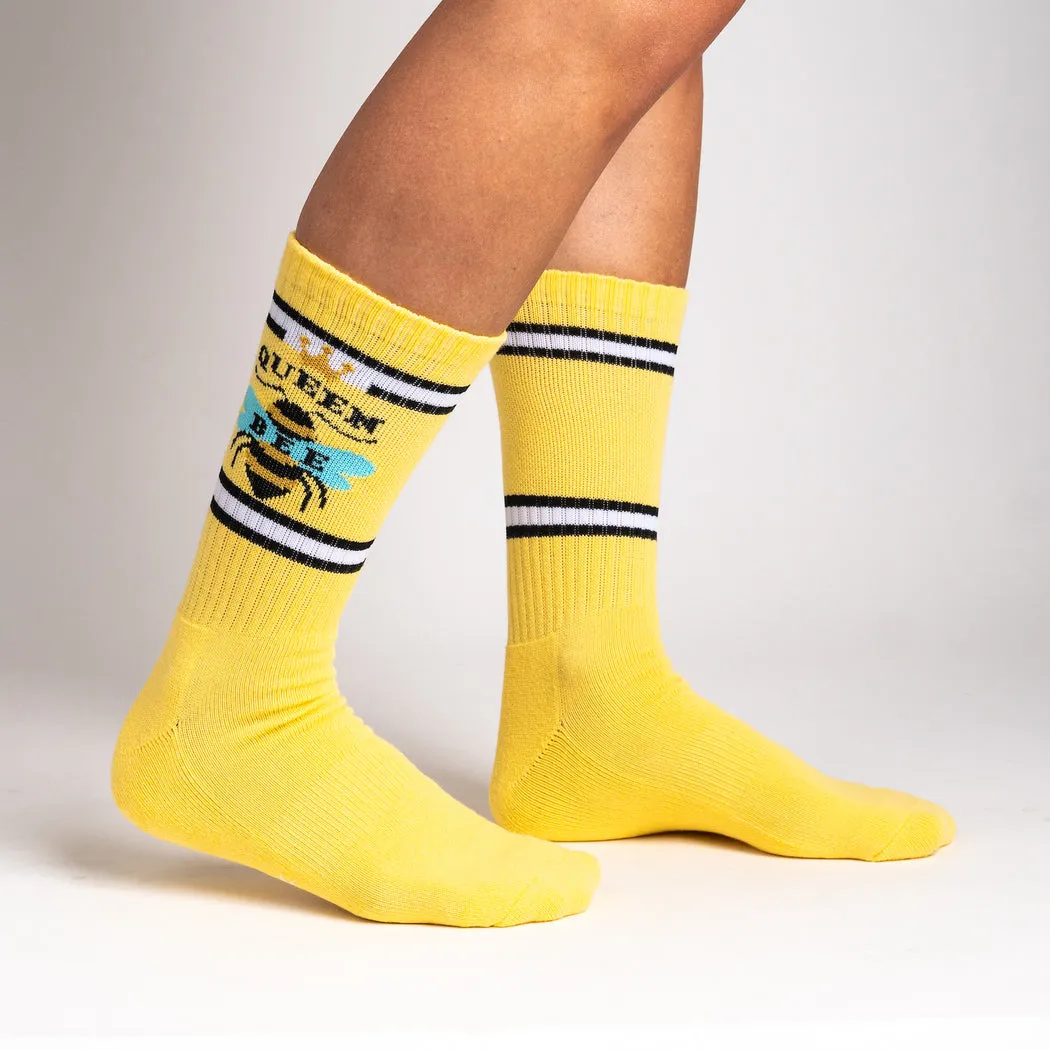 Queen Bee Unisex Athletic Crew Socks