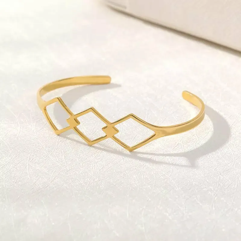 Rhombus Cuff Bracelet