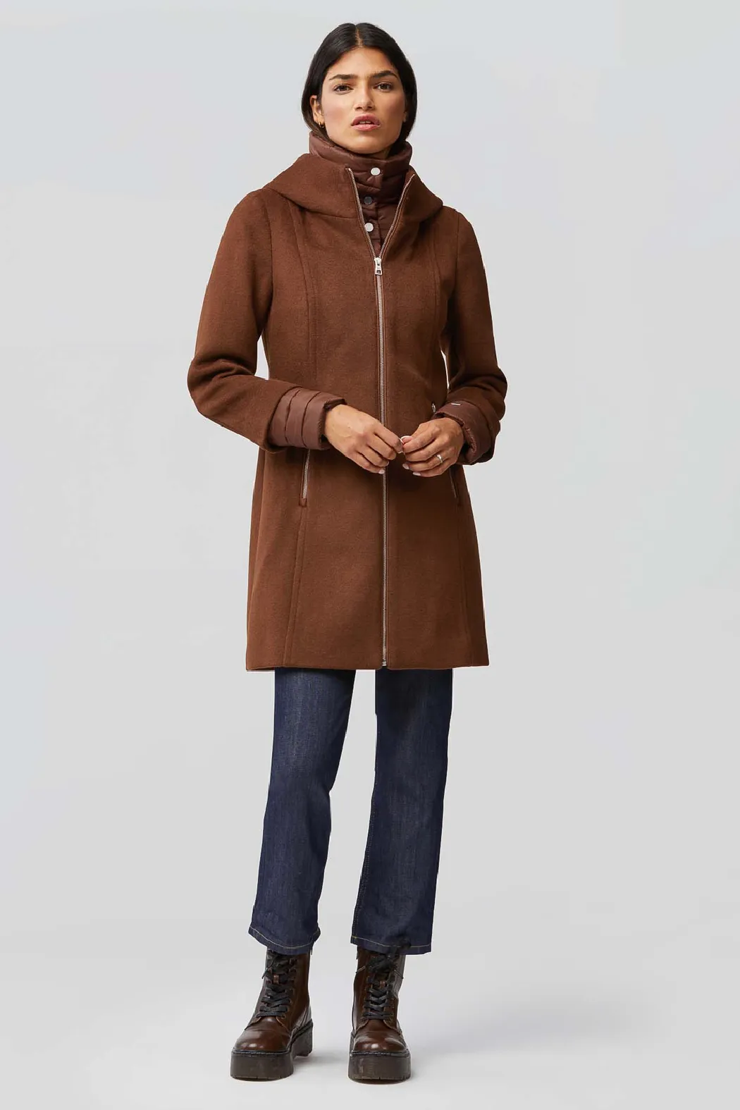 Rooney-N Wool Coat with Puffy Collar