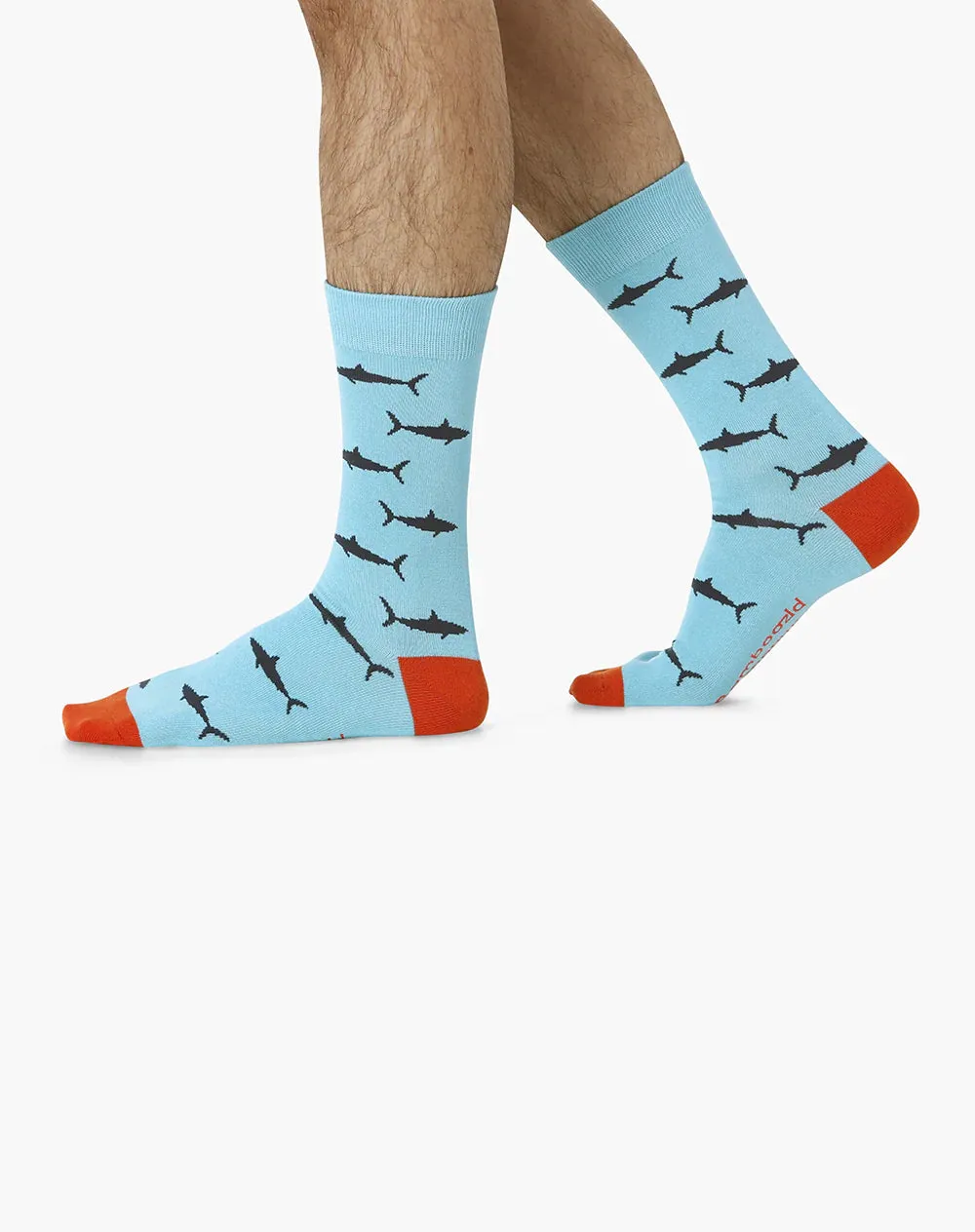 Sharks Men's Bamboo Crew Socks