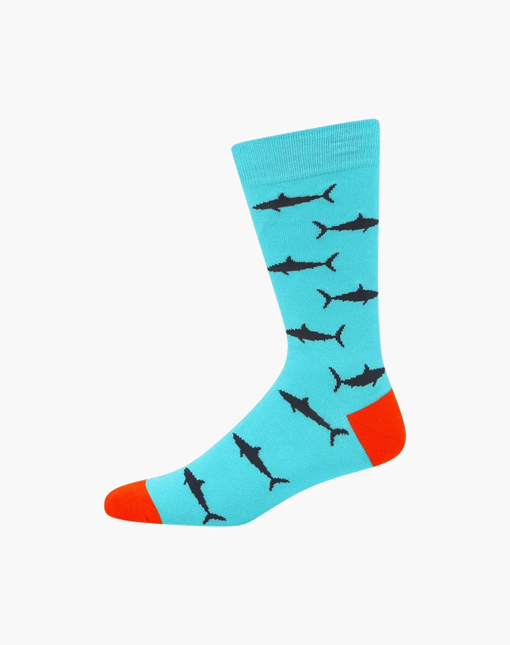 Sharks Men's Bamboo Crew Socks