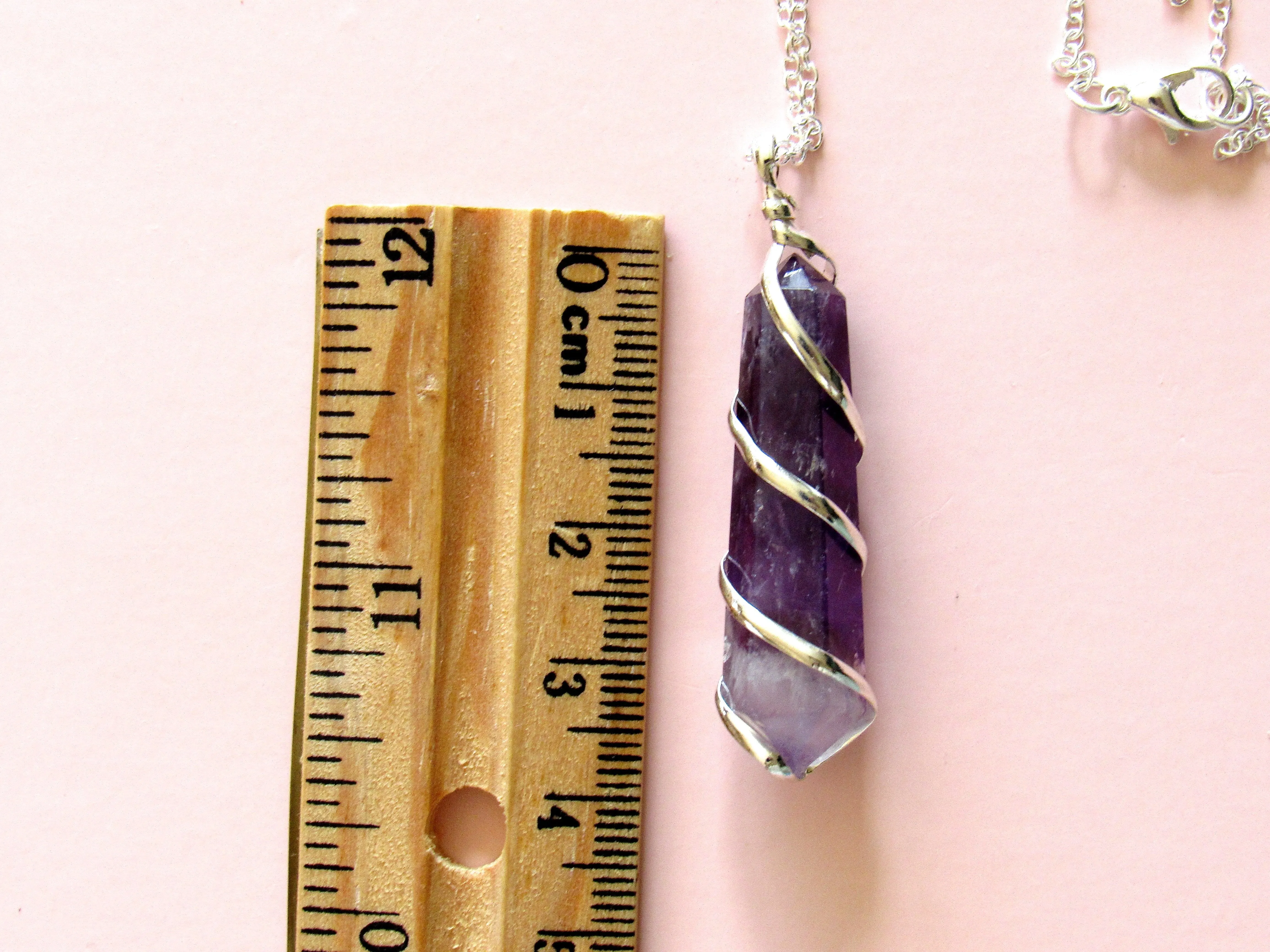 Silver Spun Amethyst Necklaces