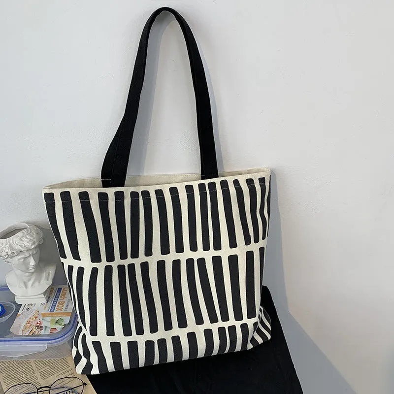 Simple Design Canvas Bag Female Zipper