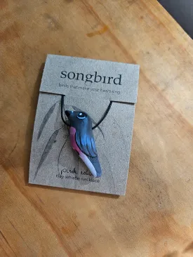 Songbird Whistle Necklaces - Pink Robin