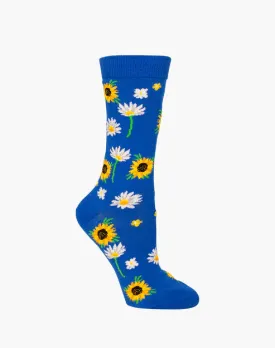 Spring Flowers Women's Bamboo Crew Socks