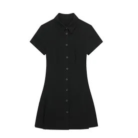 Spring Women Clothing Street Shirt Mini Dress Women