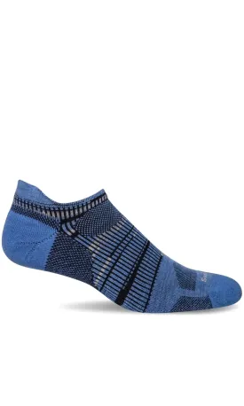 Sprint Micro Men's Bamboo/Merino Moderate Compression Ankle Socks in Ocean