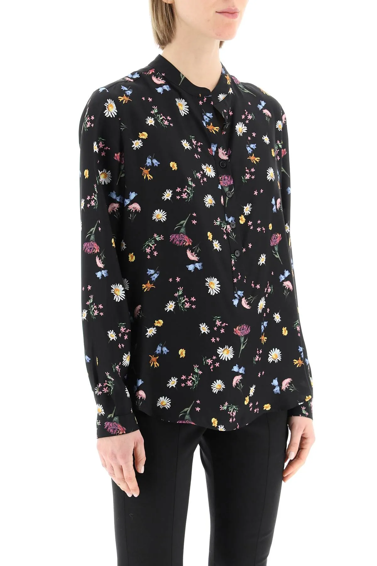 Stella mccartney silk floral blouse