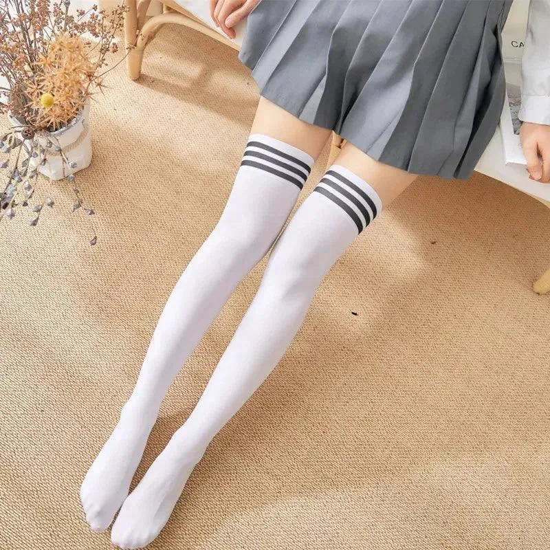 Striped Stockings | Striped Thigh High Socks | Striped Long Socks