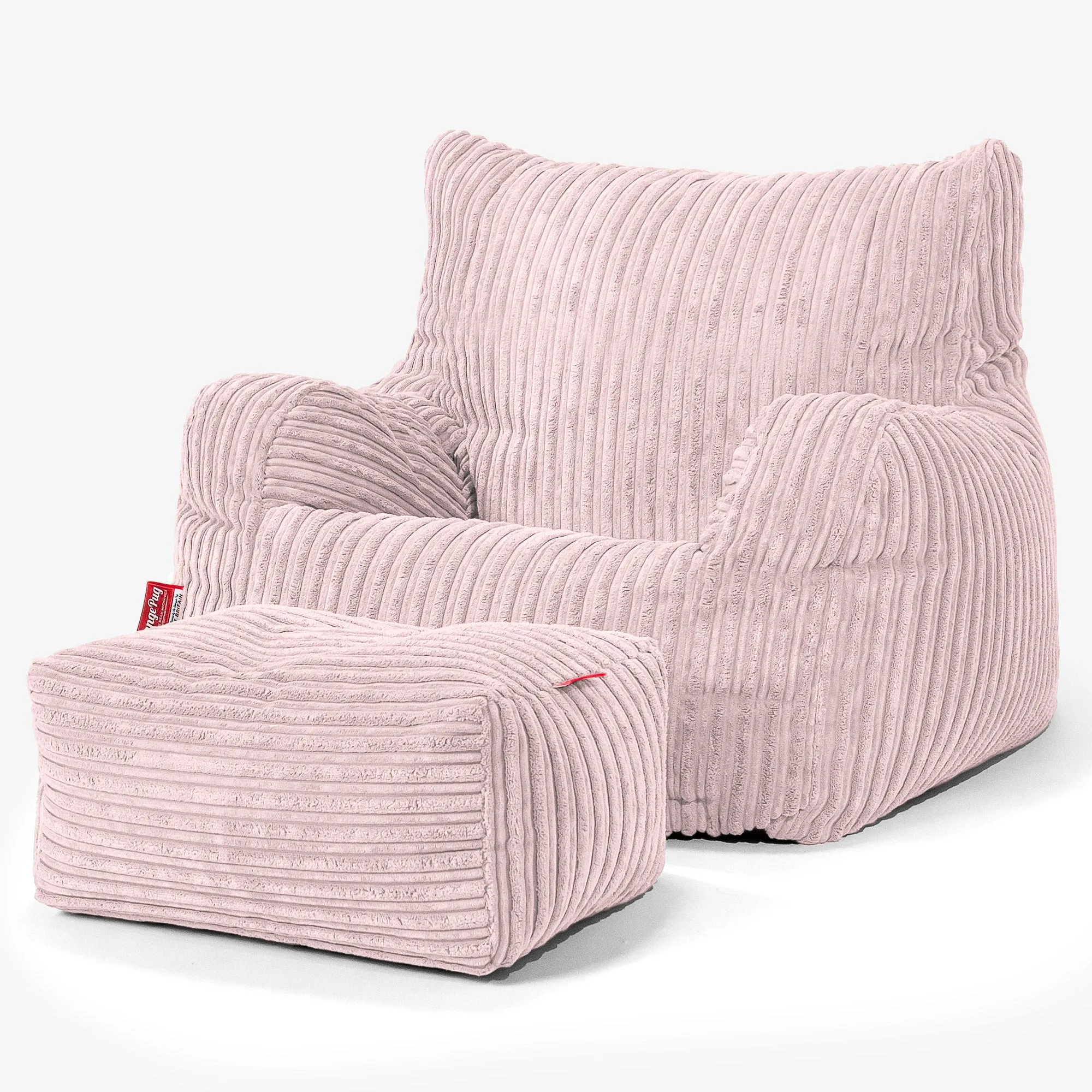 Teens Bean Bag Armchair 6-14 yr - Cord Blush Pink