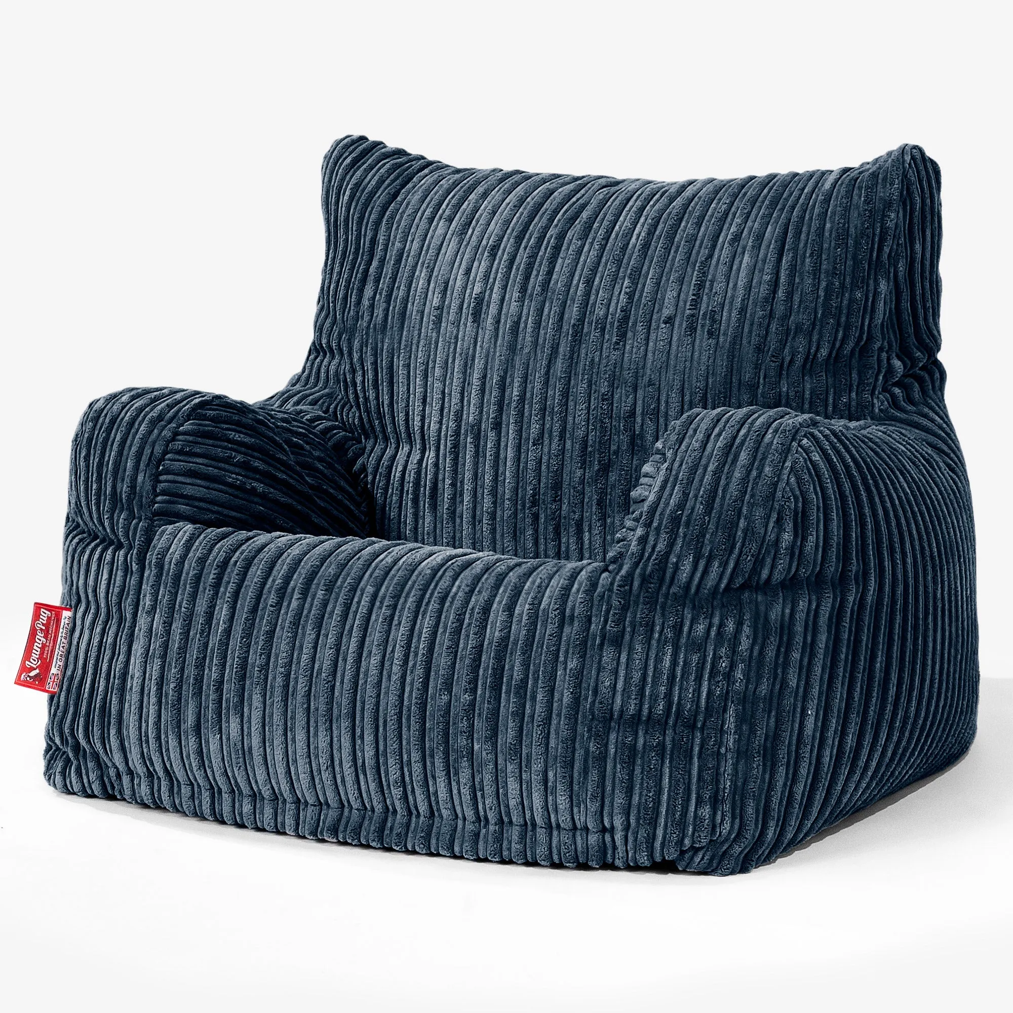 Teens Bean Bag Armchair 6-14 yr - Cord Navy Blue