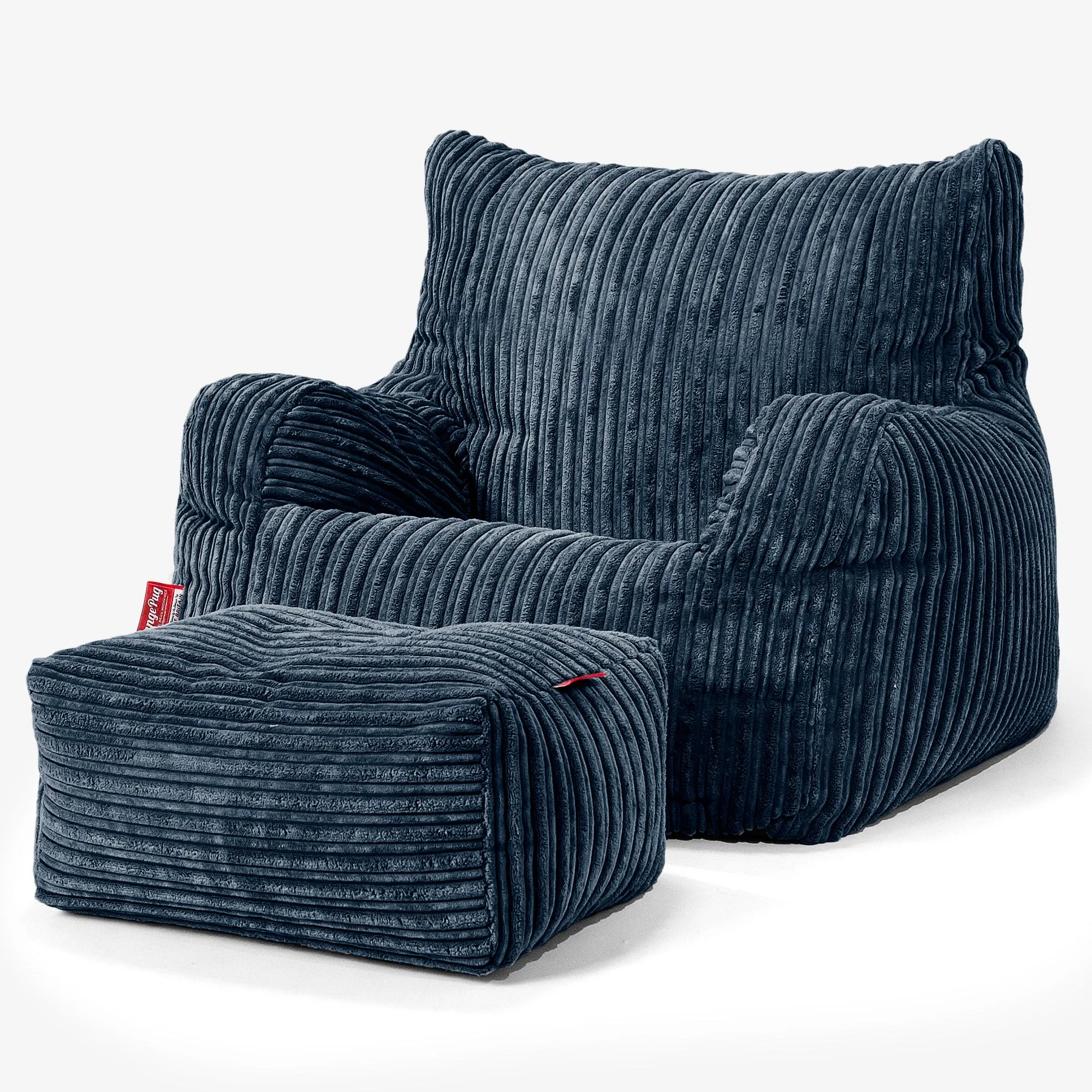 Teens Bean Bag Armchair 6-14 yr - Cord Navy Blue