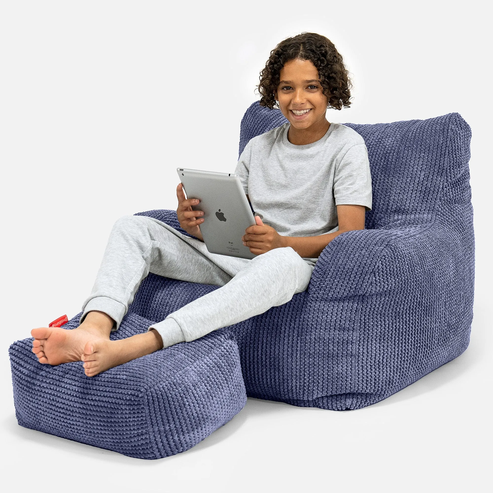 Teens Bean Bag Armchair 6-14 yr - Pom Pom Purple