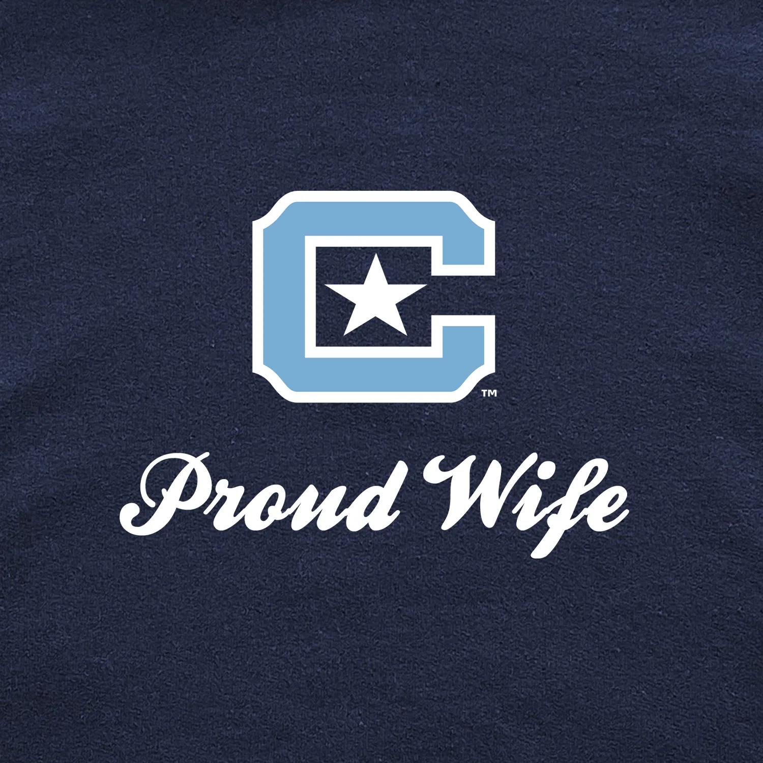 The Citadel Block C Star logo, Proud Wife,  Heavy Blend™ Hooded Sweatshirt