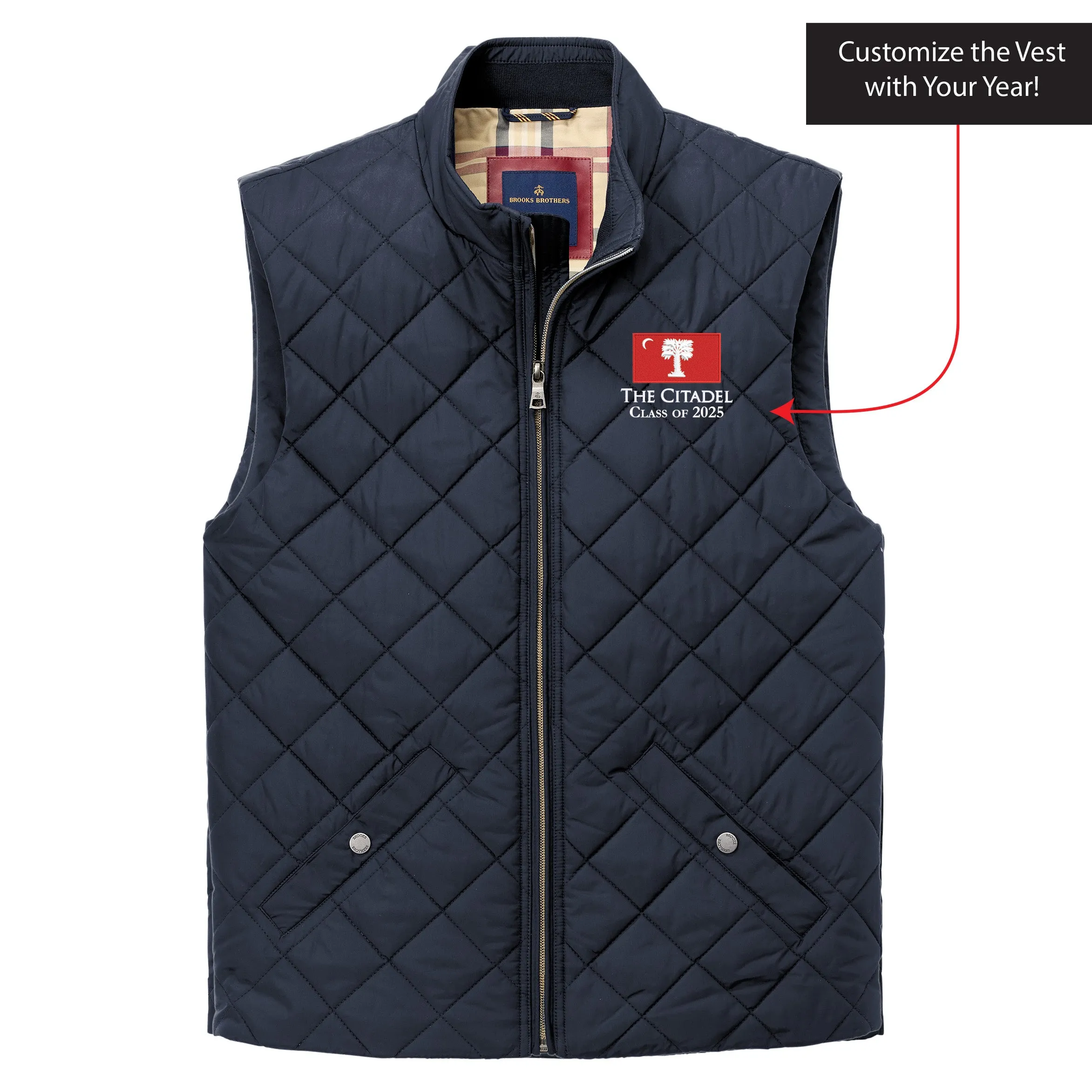 The Citadel, Reunion, Big Red Flag Customizable (Your Year), Brooks Brothers® Quilted Vest