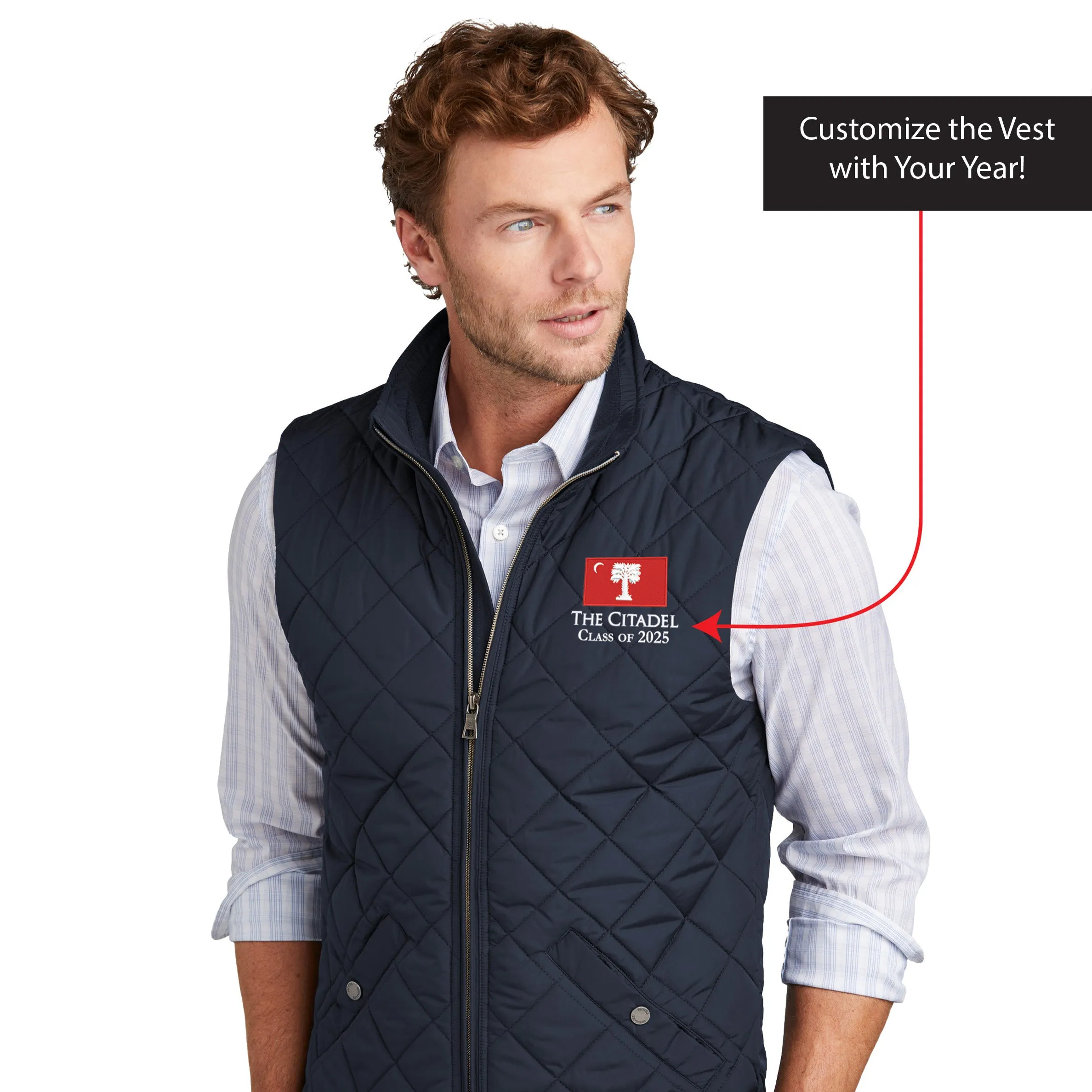 The Citadel, Reunion, Big Red Flag Customizable (Your Year), Brooks Brothers® Quilted Vest