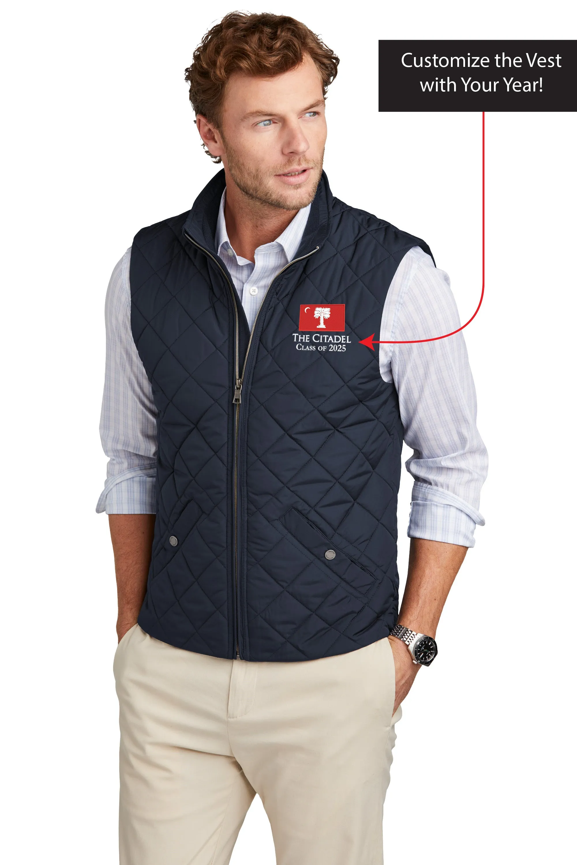 The Citadel, Reunion, Big Red Flag Customizable (Your Year), Brooks Brothers® Quilted Vest