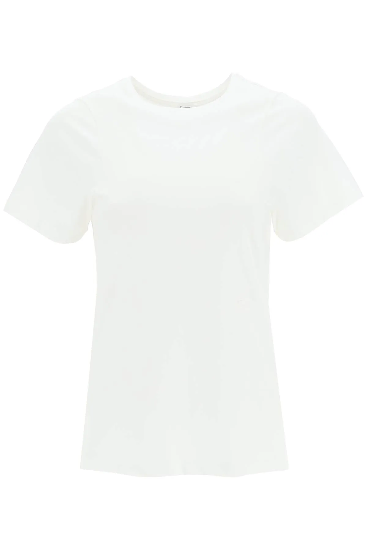 Toteme monogram-embroidered curved t-shirt