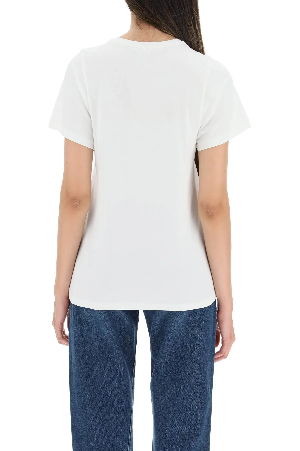 Toteme monogram-embroidered curved t-shirt