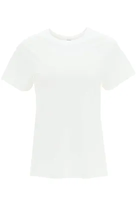 Toteme monogram-embroidered curved t-shirt