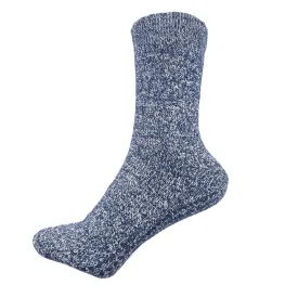 Wool Blend Gripper Socks in Sapphire