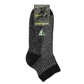 Wool Mix Cushioned Sole Sport Sock in Black - Aussie Made