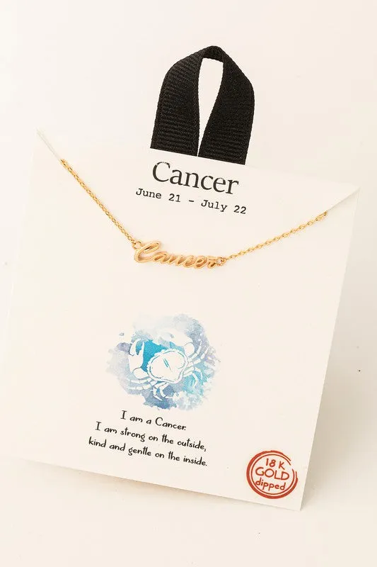 Zodiac Gold Dainty Necklaces