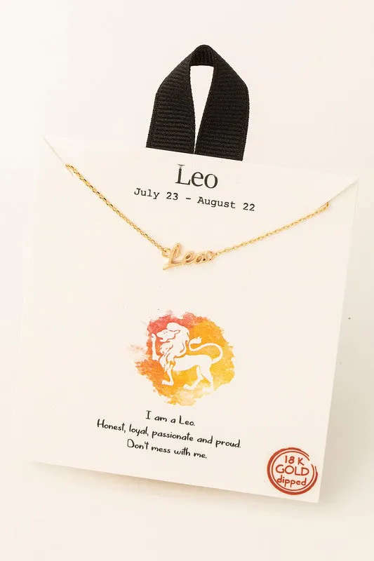 Zodiac Gold Dainty Necklaces