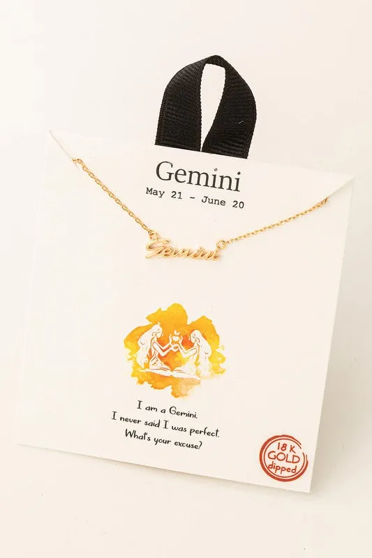 Zodiac Gold Dainty Necklaces