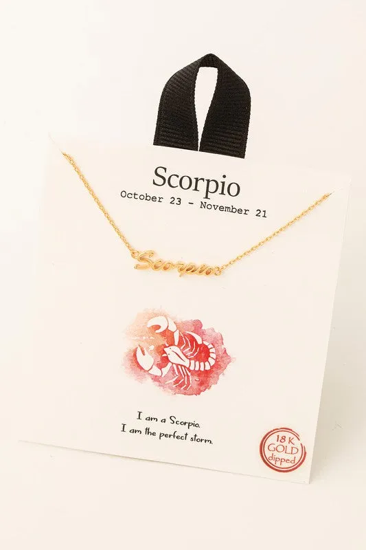 Zodiac Gold Dainty Necklaces